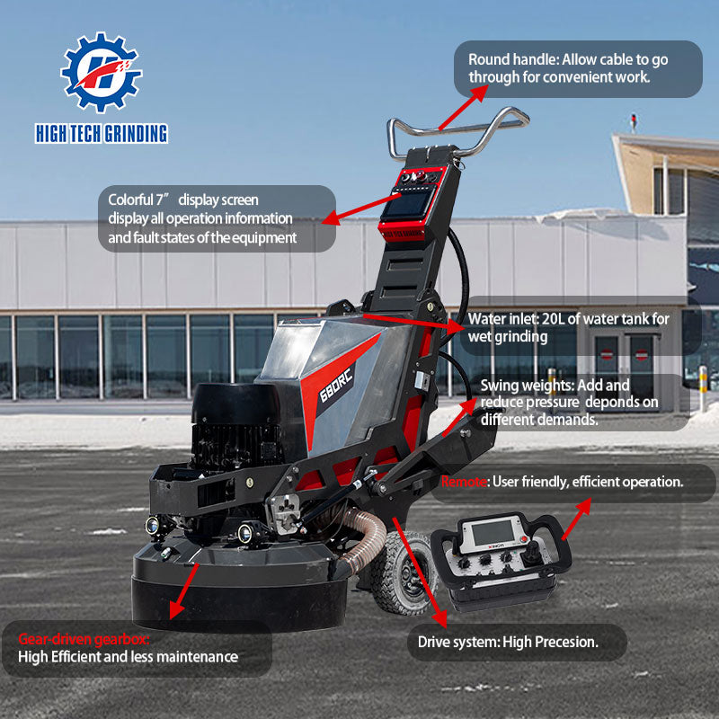 Xingyi HTG 680RC Remote Control Robot Floor Grinder