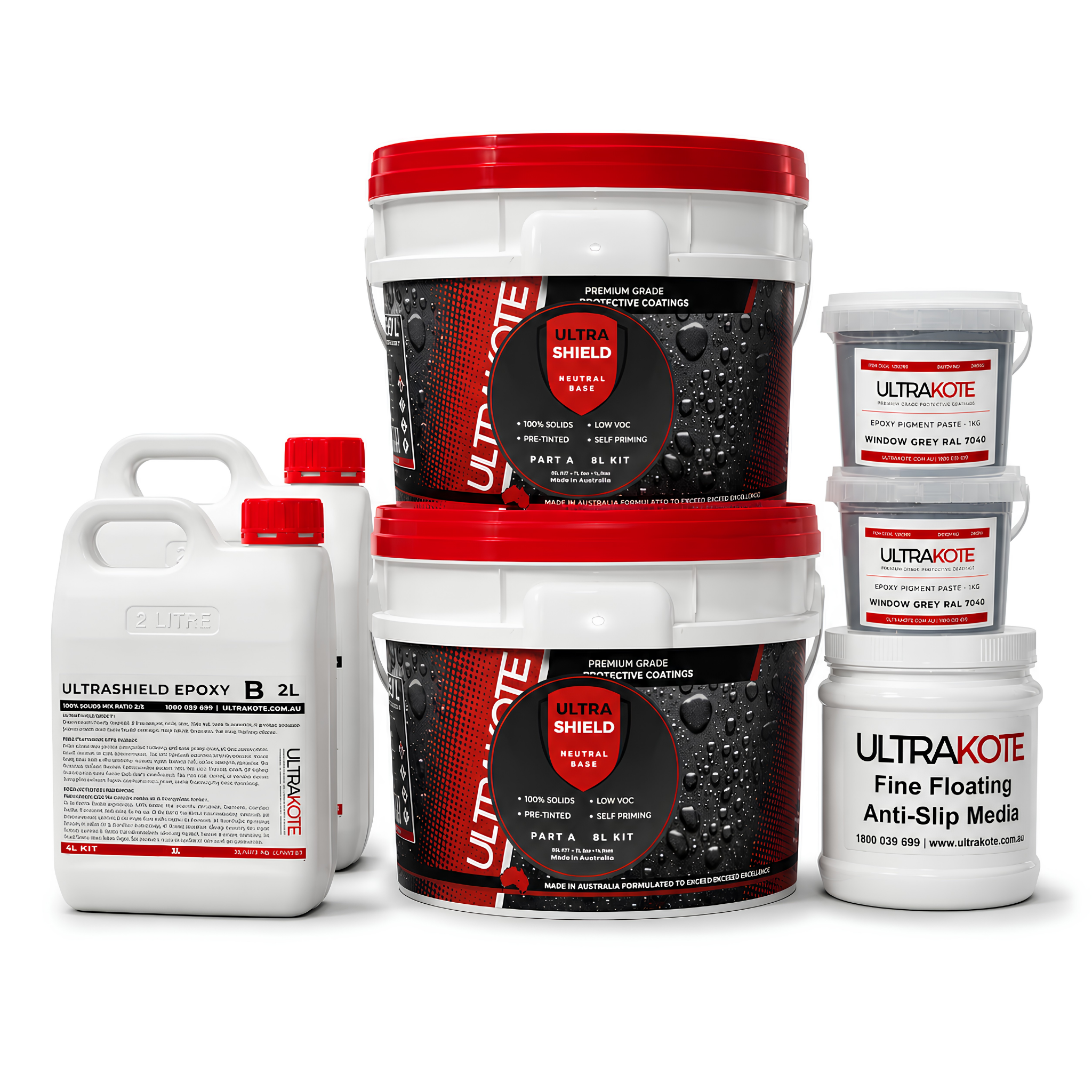 Solid Colour Epoxy Flooring Package for Garages, up to 40sqm
