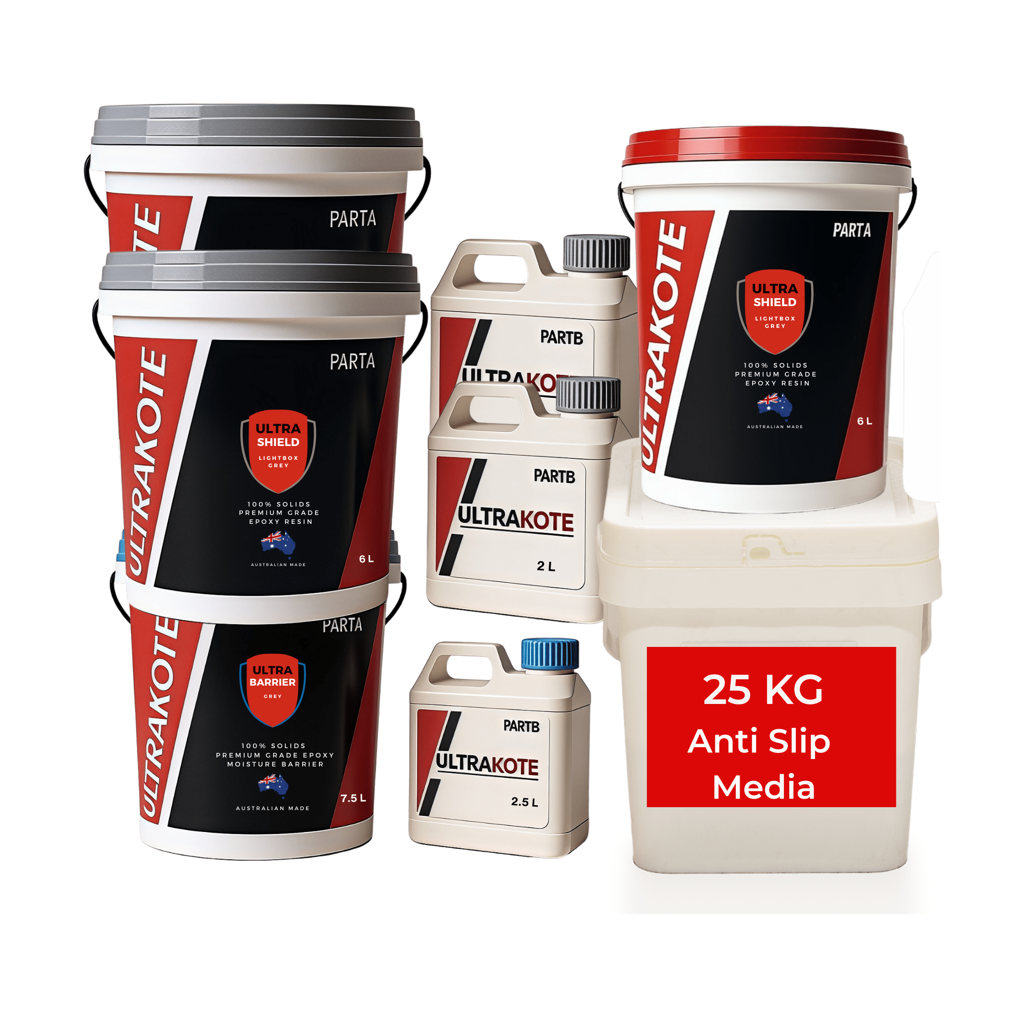 50SQM AntiSlip Two Pack Epoxy Flooring Kit | P4 & R11 Slip Rating Compliant