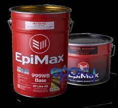 red and black buckets epoxy paint