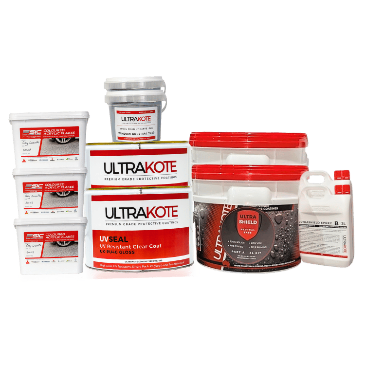 Full Flake Epoxy Flooring Garage Package 40sqm Epoxy warehouse