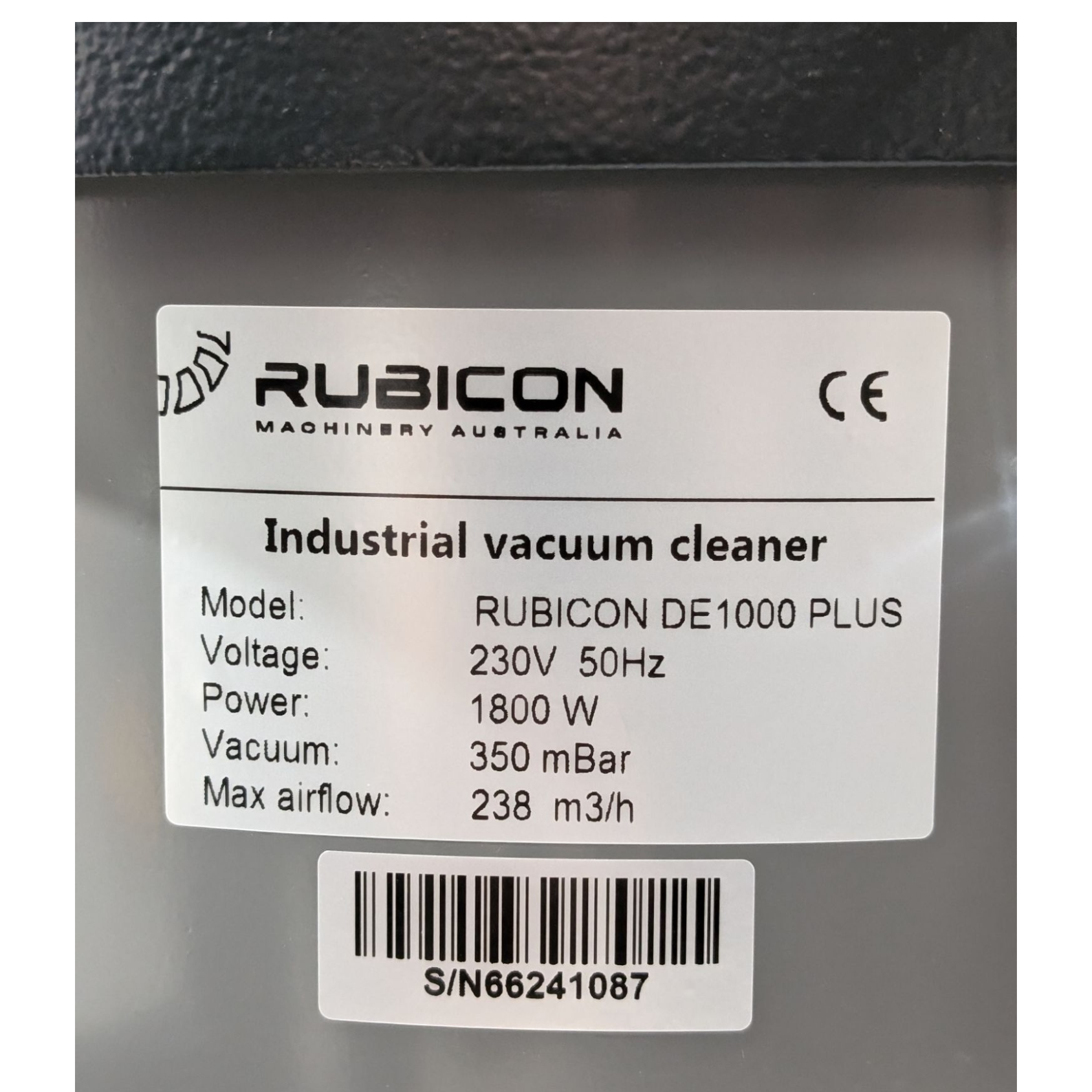 industrial vacuum cleaner Rubicon DE1000