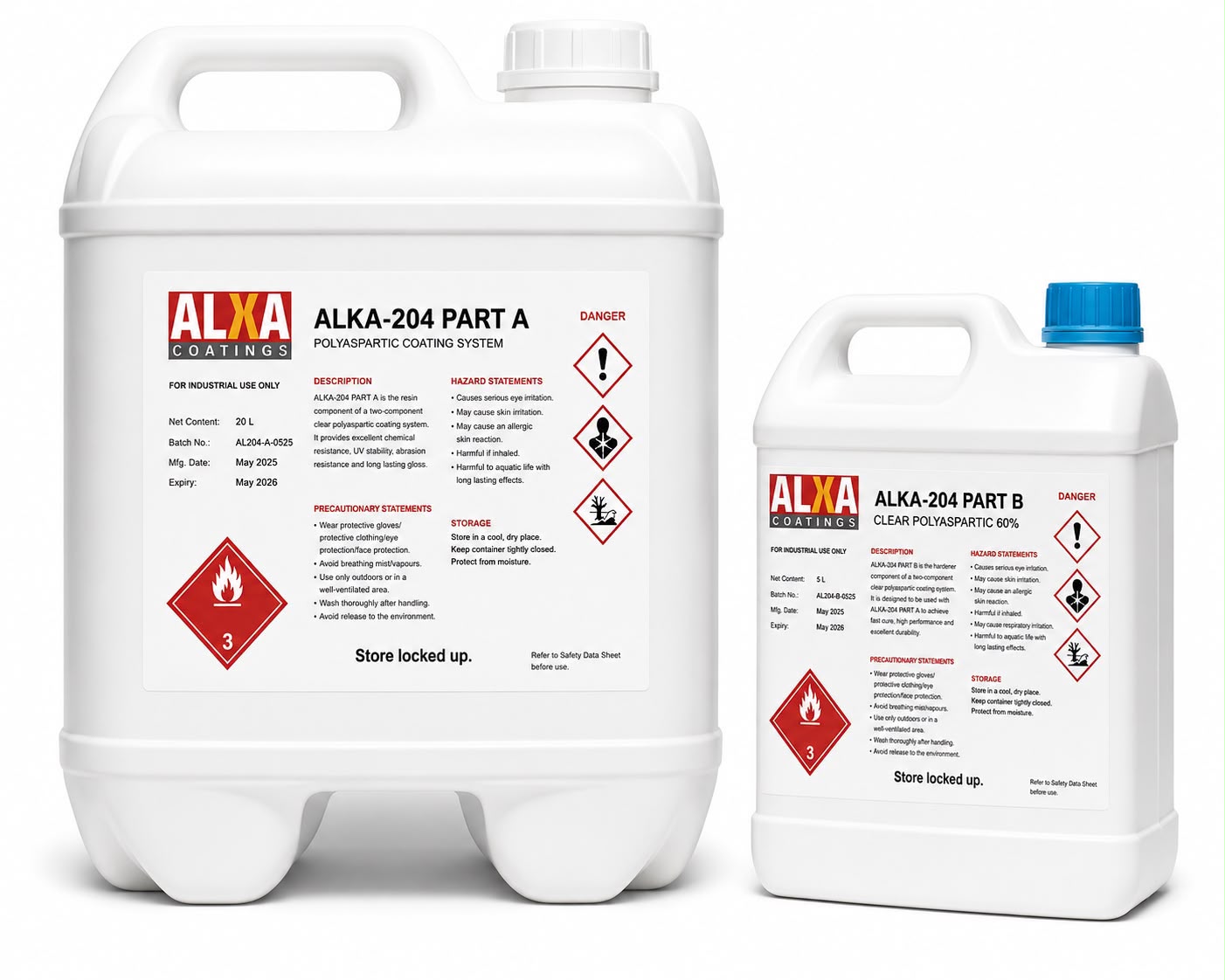 ALKA 204 Polyaspratic TopCoat 60% Solids- 20 Litre