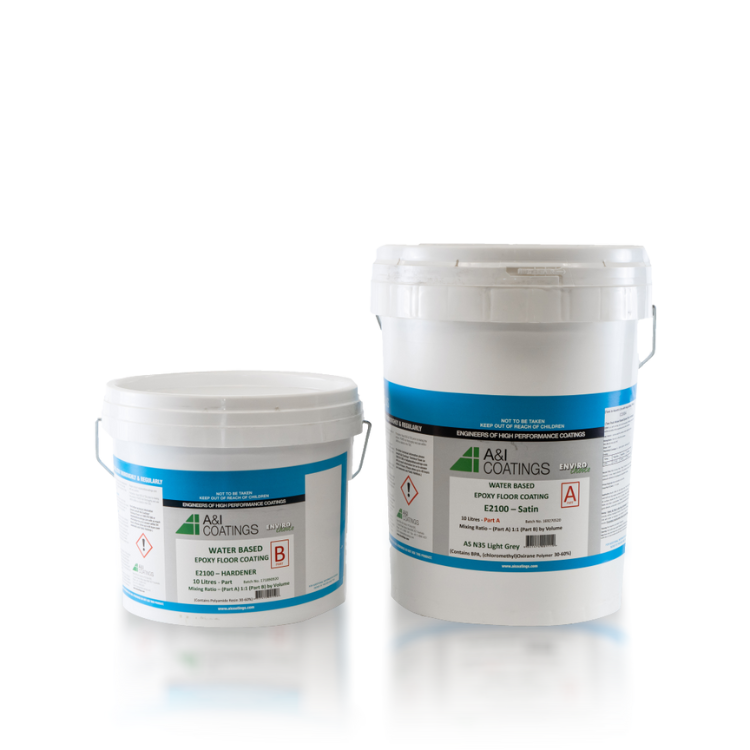 Enviroset 2100 (E2100) 20L kit for industrial floor coatings.
