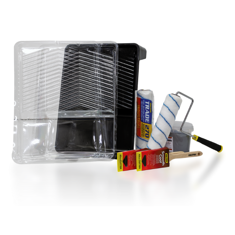 Epoxy Application Twin Roller/Brush Kit for efficient floor coating.