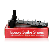 Epoxy Spike Shoes for safe flooring installation.