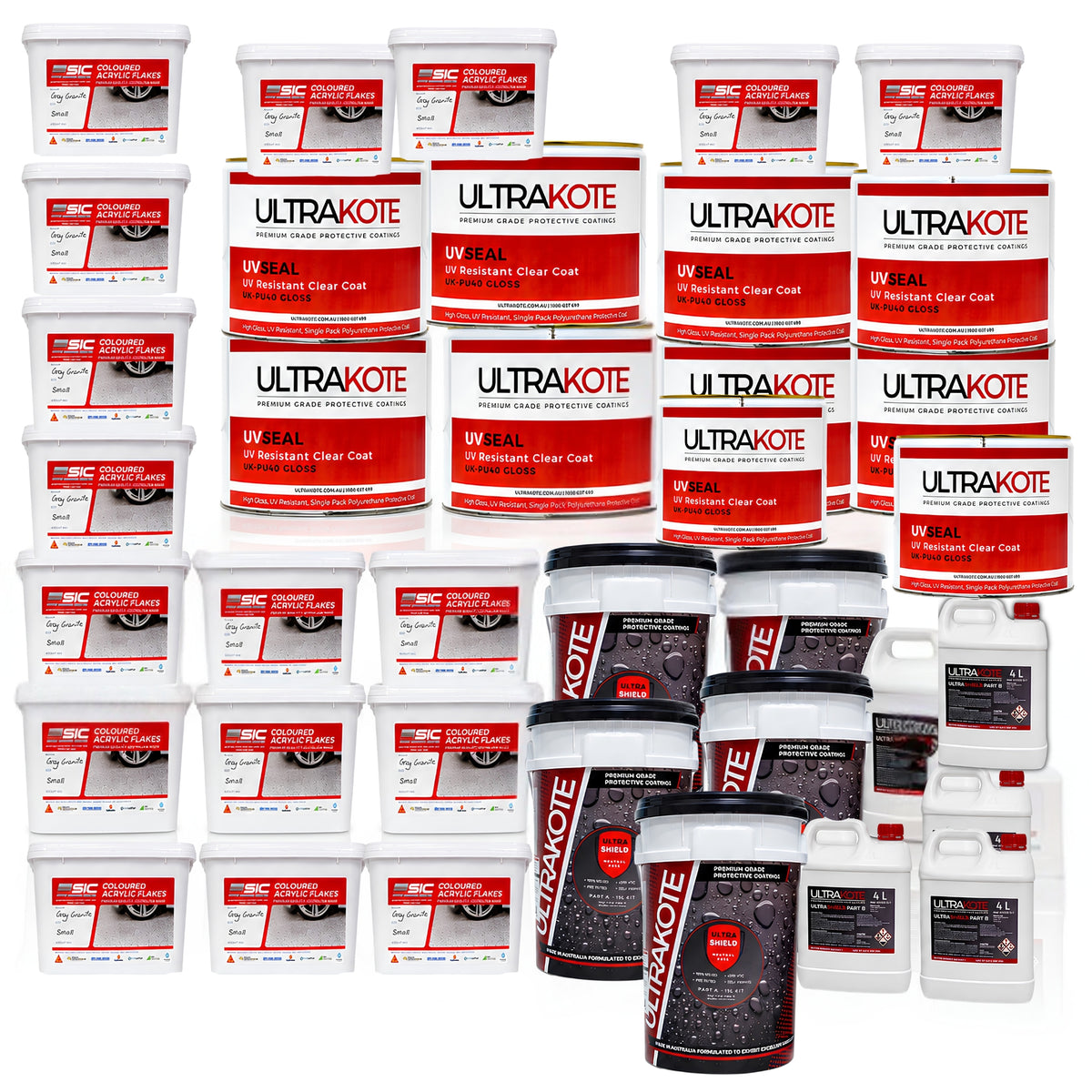 200sqm Full Flake Epoxy Flooring kit