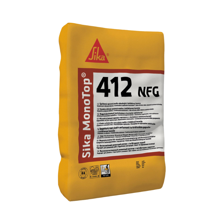 Sika MonoTop 412NFG 20kg for concrete surface repair and protection.