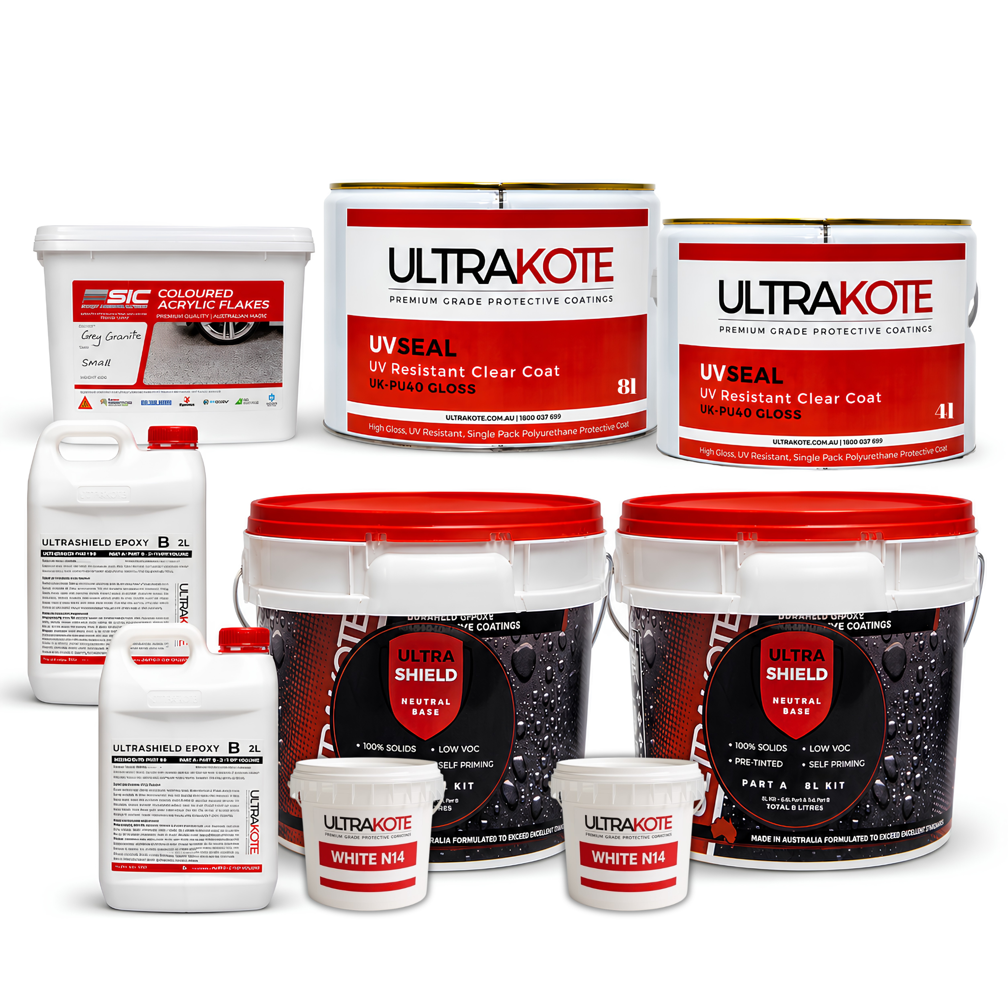 Partial Epoxy Flake Floor Package for Garages