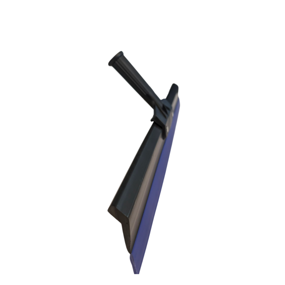 Purple squeegee for epoxy flooring and levelling floor coatings