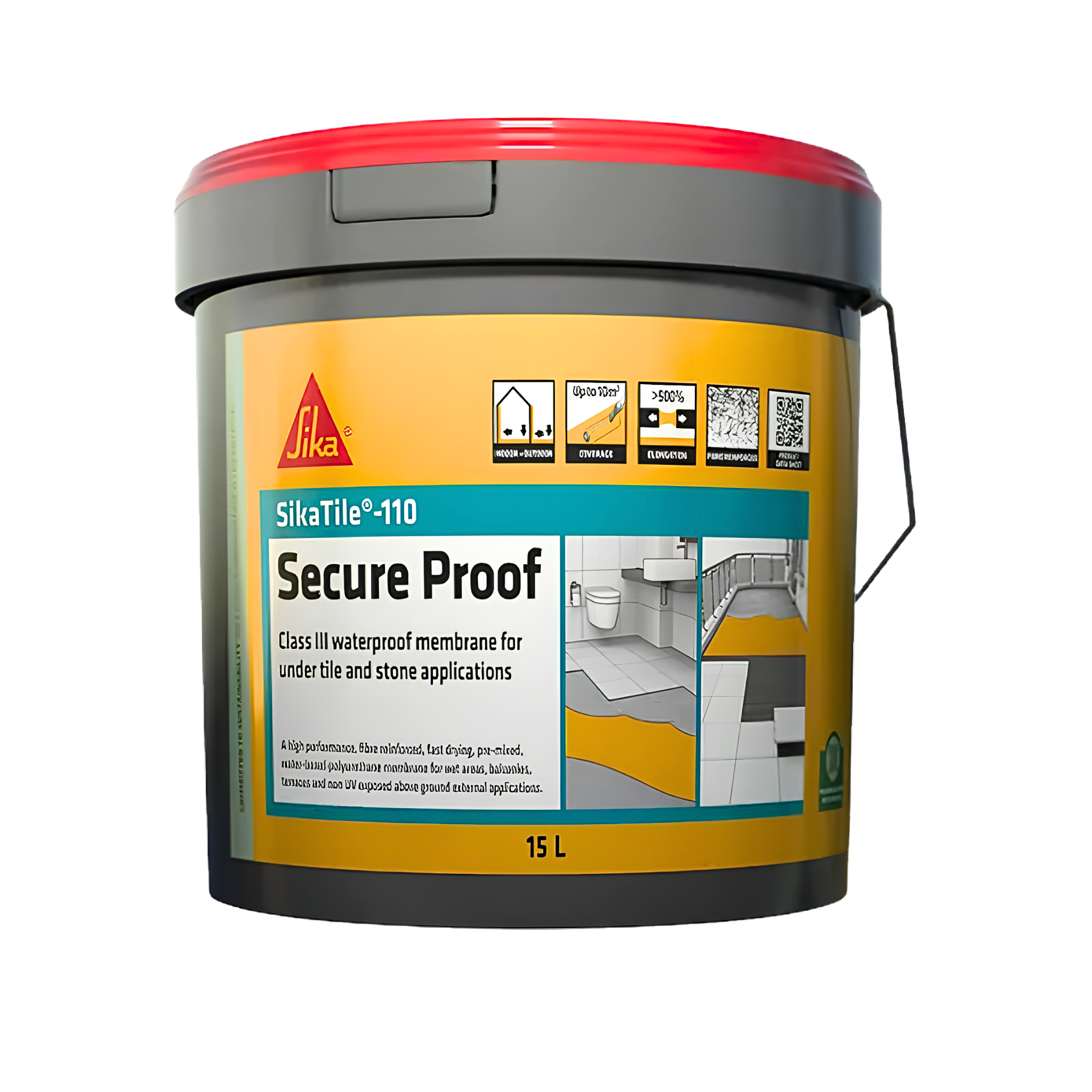 SikaTile 110 Secure Proof 15L | Class III Waterproofing Membrane