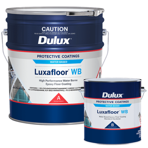 Luxafloor® WB waterborne epoxy floor coating for durable, glossy finishes in industrial and commercial spaces.