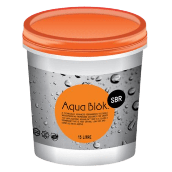 Aqua Blok SBR for enhanced waterproofing and bonding.