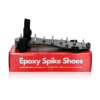 Epoxy Spike Shoes for safe flooring installation.