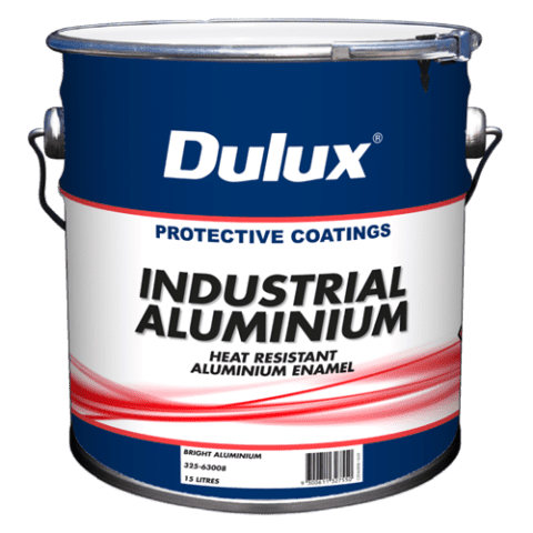 Industrial Aluminium heat-resistant single pack enamel for metal surfaces, offering a durable metallic finish