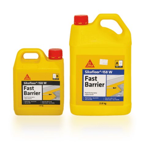 Sikafloor 158 W Fast Barrier for quick-drying moisture control on concrete floors